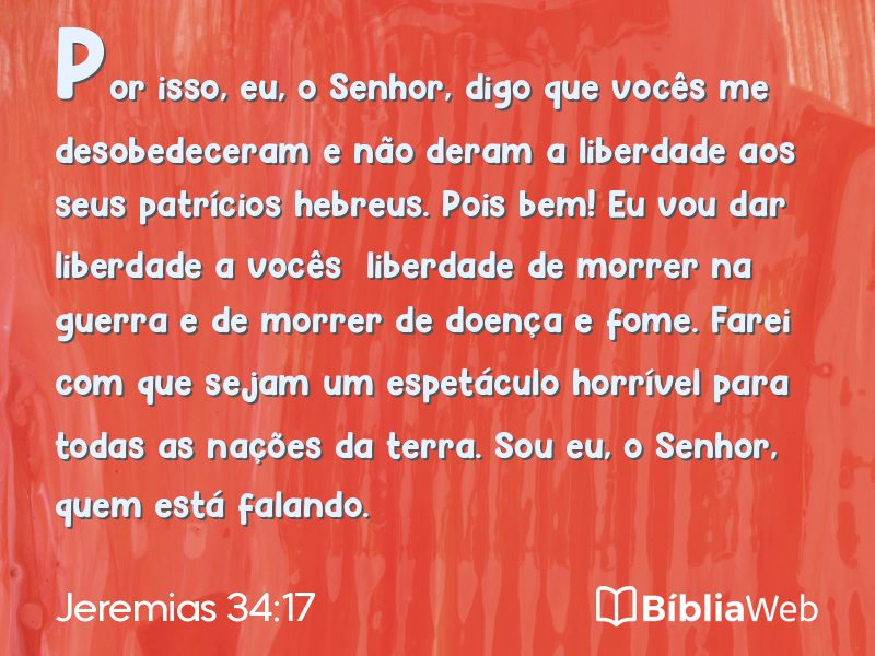 Jeremias 34:17 em imagem para compartilhar