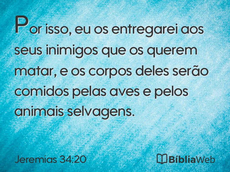 Jeremias 34:20 em imagem para compartilhar
