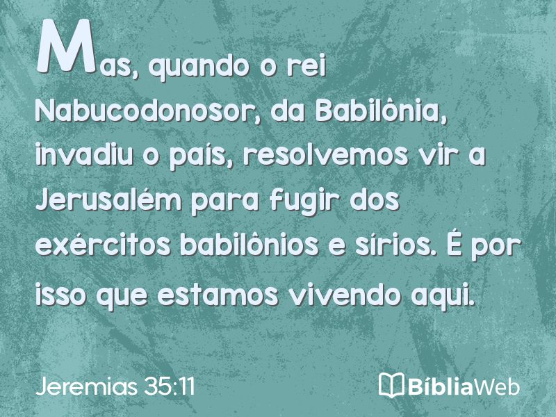 Jeremias 35:11 em imagem para compartilhar