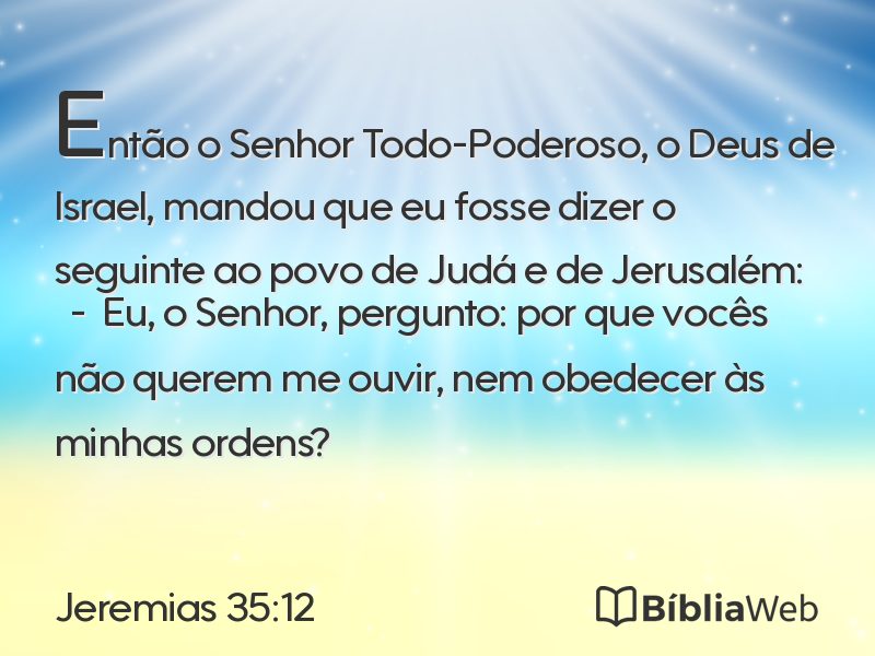 Jeremias 35:12 em imagem para compartilhar