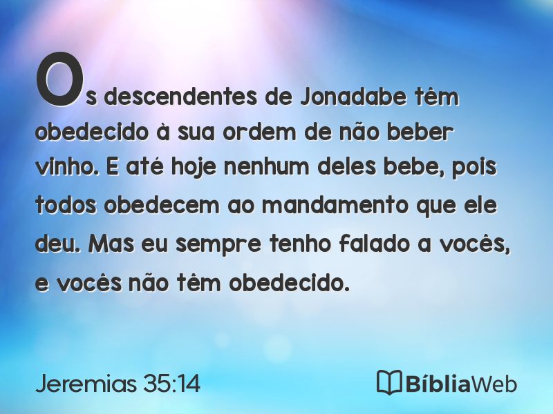 Jeremias 35:14 em imagem para compartilhar