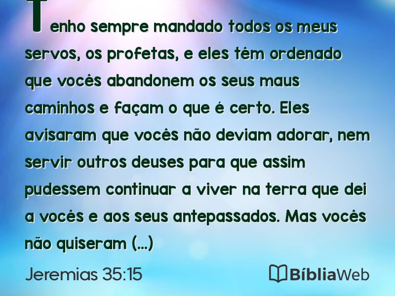 Jeremias 35:15 em imagem para compartilhar