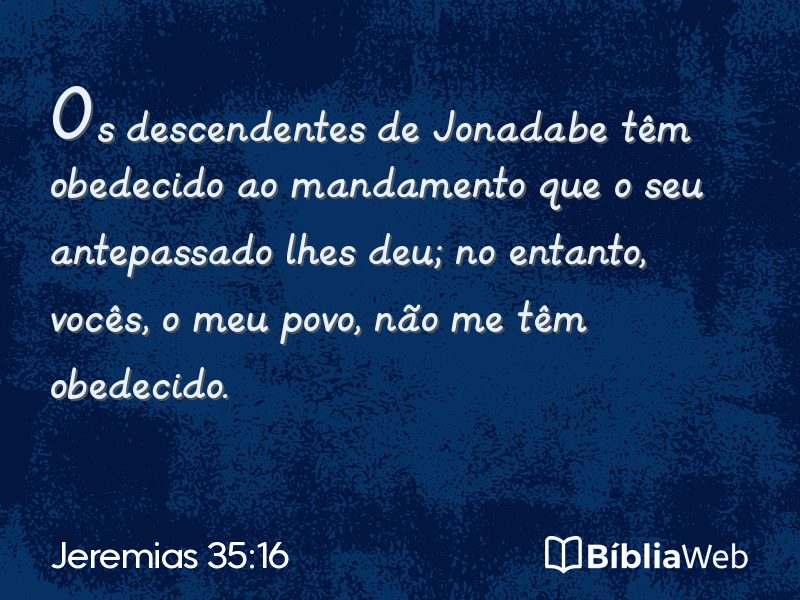 Jeremias 35:16 em imagem para compartilhar