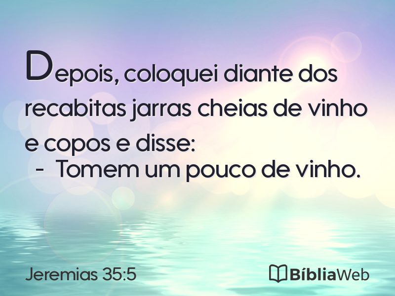 Jeremias 35:5 em imagem para compartilhar