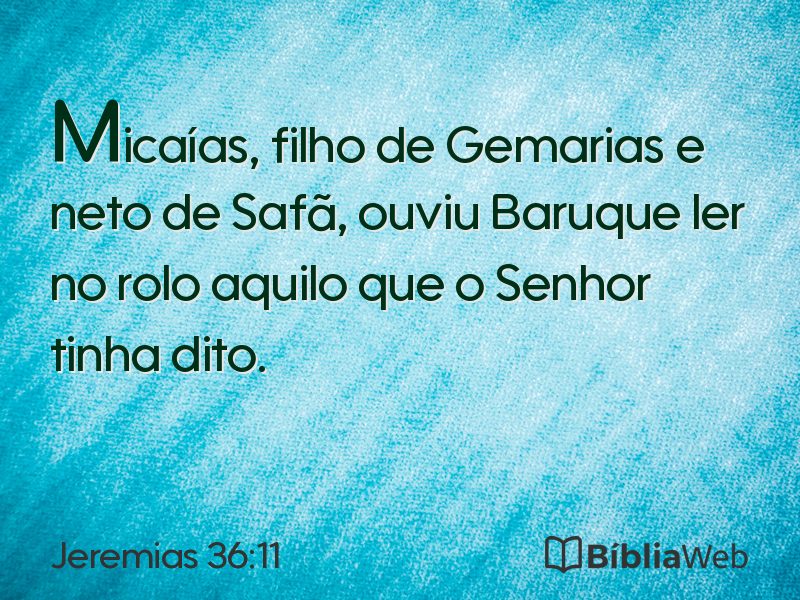 Jeremias 36:11 em imagem para compartilhar