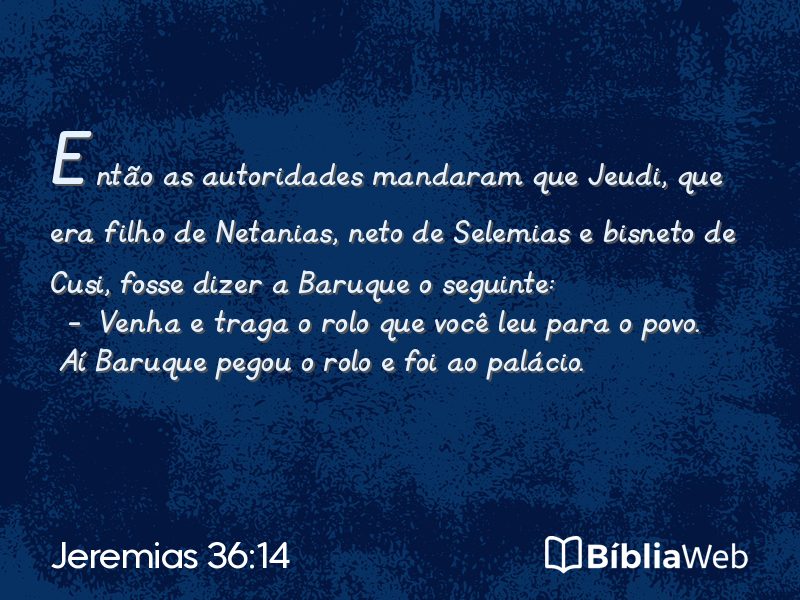 Jeremias 36:14 em imagem para compartilhar