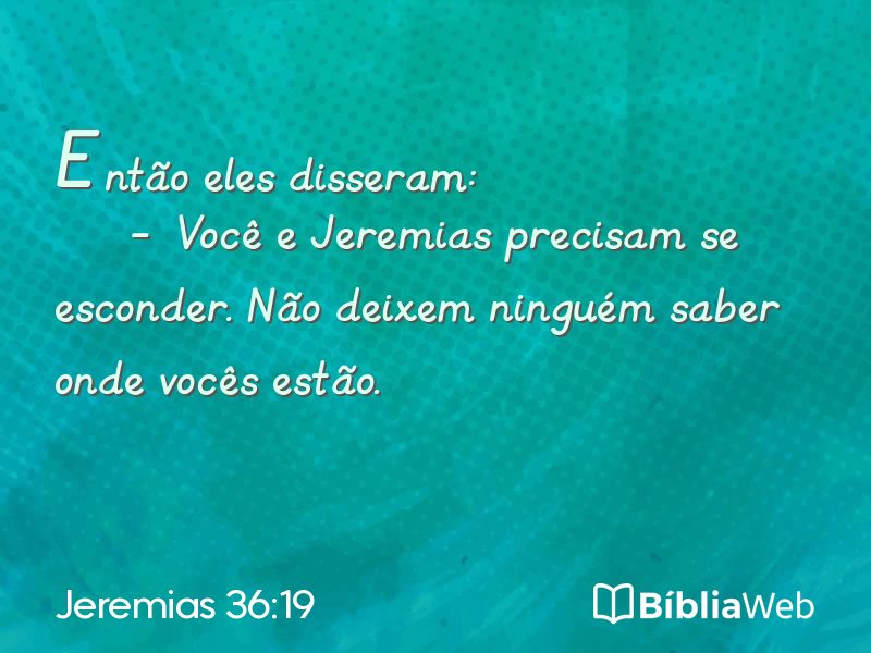 Jeremias 36:19 em imagem para compartilhar