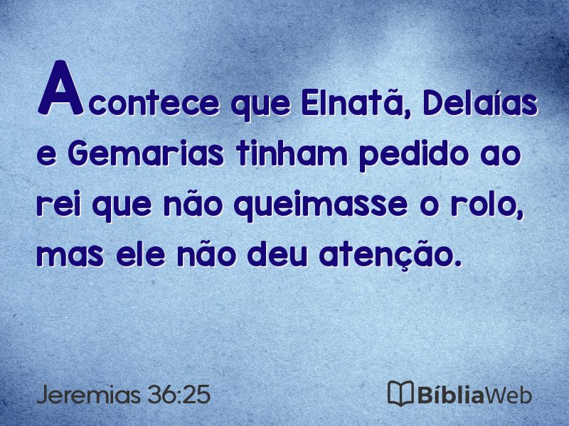 Jeremias 36:25 em imagem para compartilhar