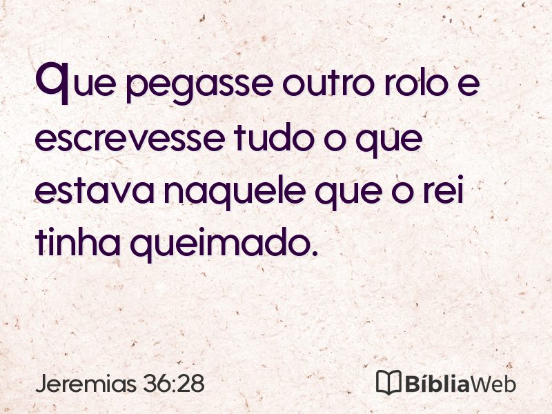 Jeremias 36:28 em imagem para compartilhar
