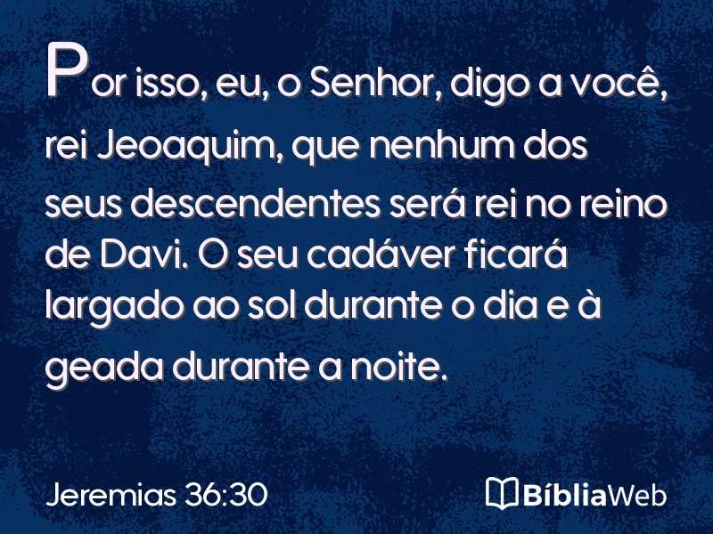 Jeremias 36:30 em imagem para compartilhar