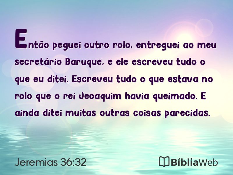 Jeremias 36:32 em imagem para compartilhar