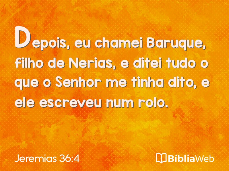Jeremias 36:4 em imagem para compartilhar