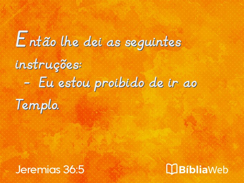 Jeremias 36:5 em imagem para compartilhar