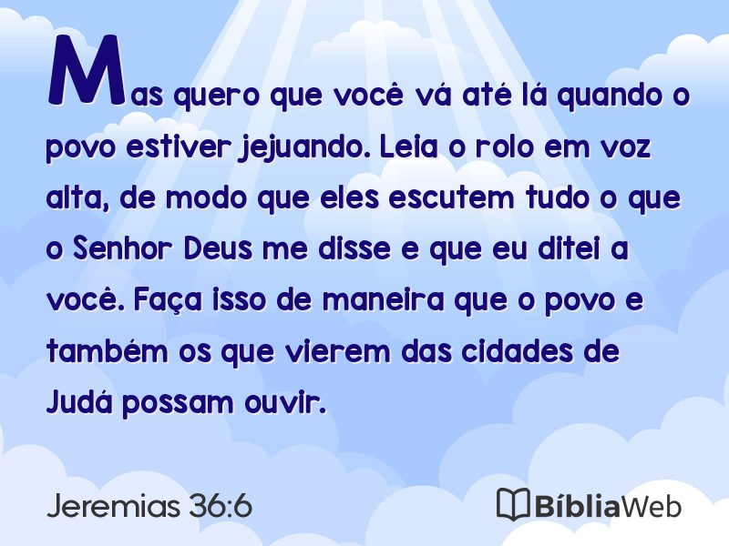 Jeremias 36:6 em imagem para compartilhar