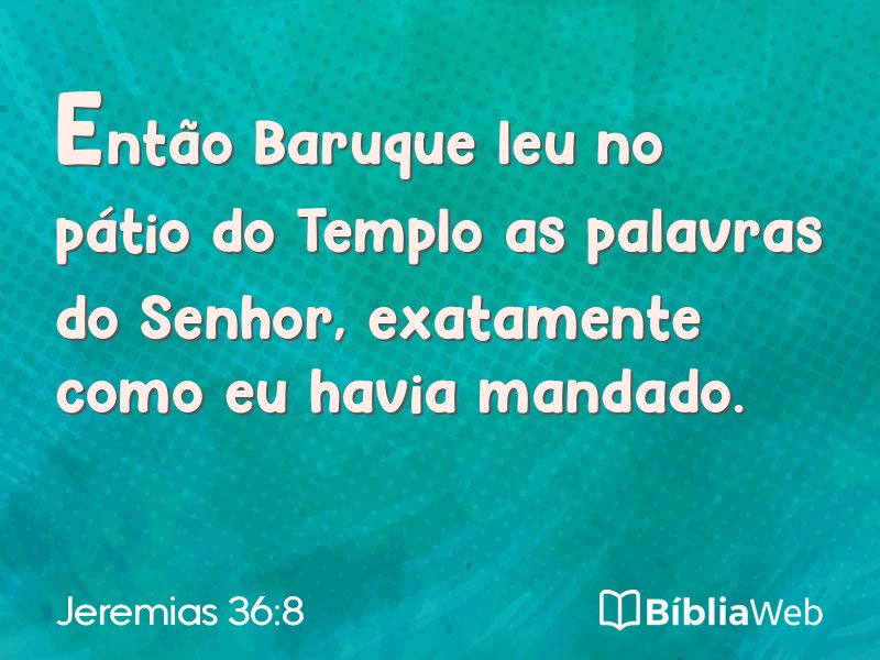 Jeremias 36:8 em imagem para compartilhar