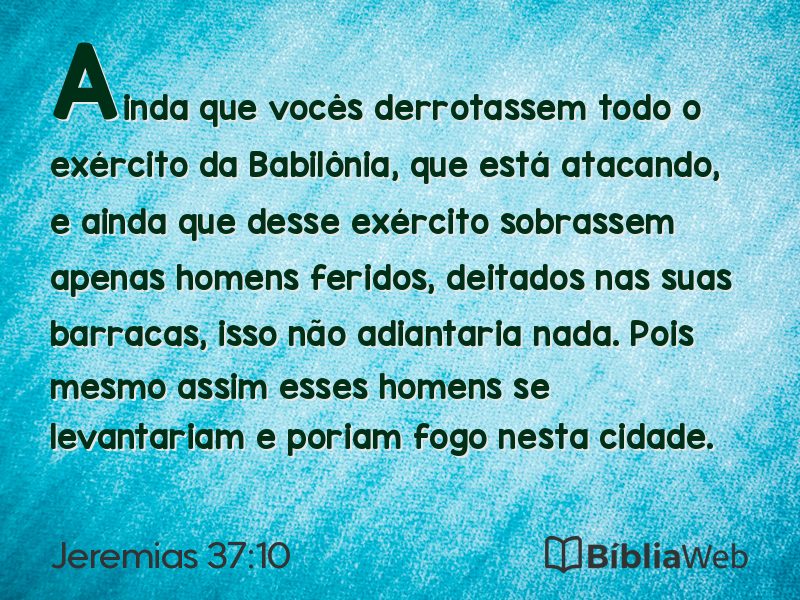 Jeremias 37:10 em imagem para compartilhar