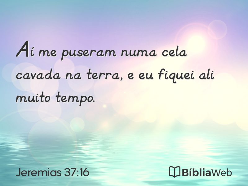 Jeremias 37:16 em imagem para compartilhar