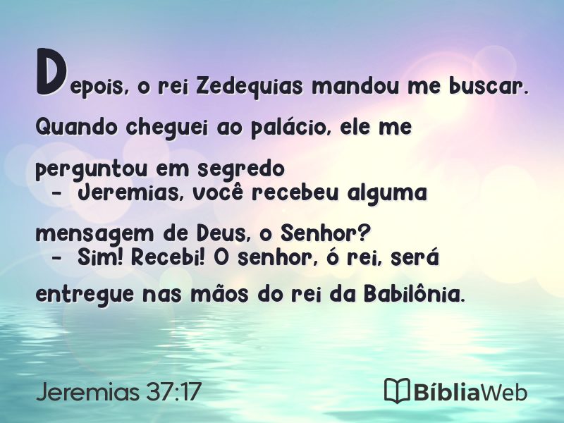 Jeremias 37:17 em imagem para compartilhar
