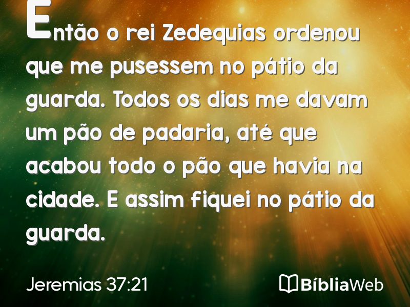 Jeremias 37:21 em imagem para compartilhar