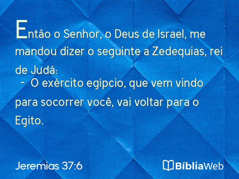 Jeremias 37:6 em imagem para compartilhar