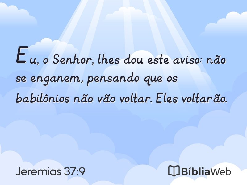 Jeremias 37:9 em imagem para compartilhar
