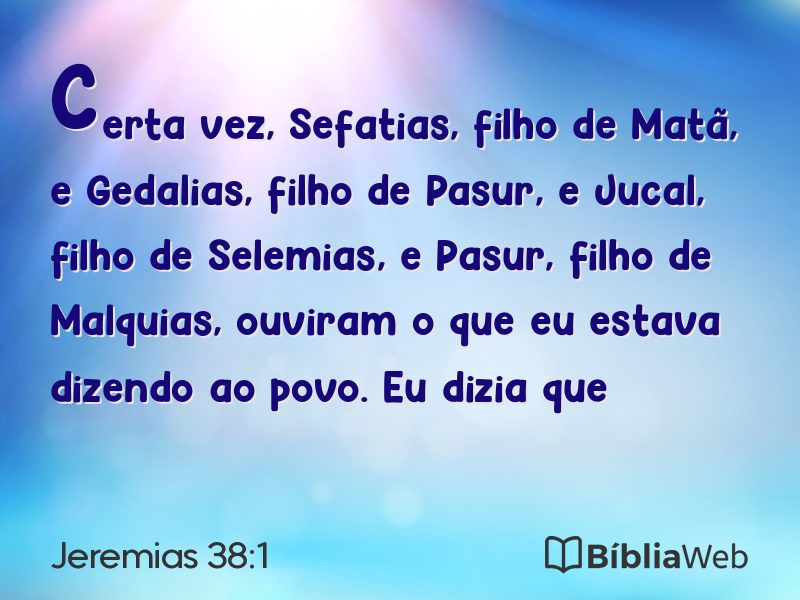 Jeremias 38:1 em imagem para compartilhar
