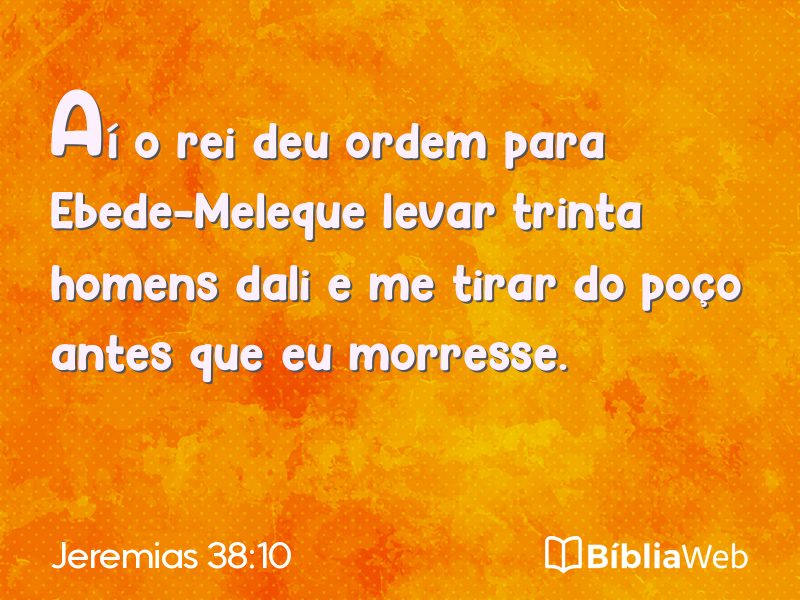 Jeremias 38:10 em imagem para compartilhar