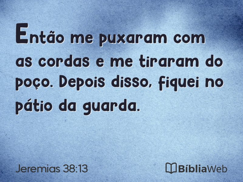 Jeremias 38:13 em imagem para compartilhar