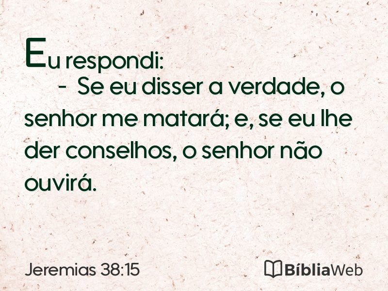 Jeremias 38:15 em imagem para compartilhar
