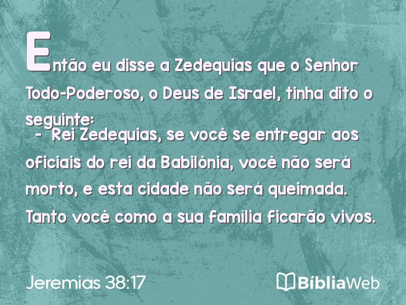 Jeremias 38:17 em imagem para compartilhar