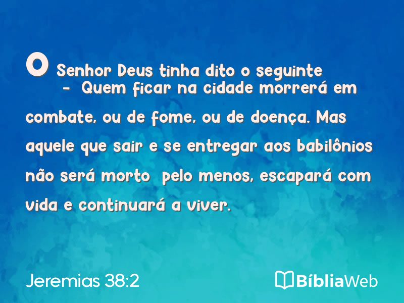 Jeremias 38:2 em imagem para compartilhar