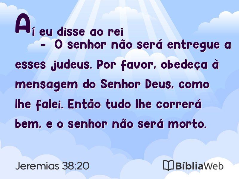 Jeremias 38:20 em imagem para compartilhar