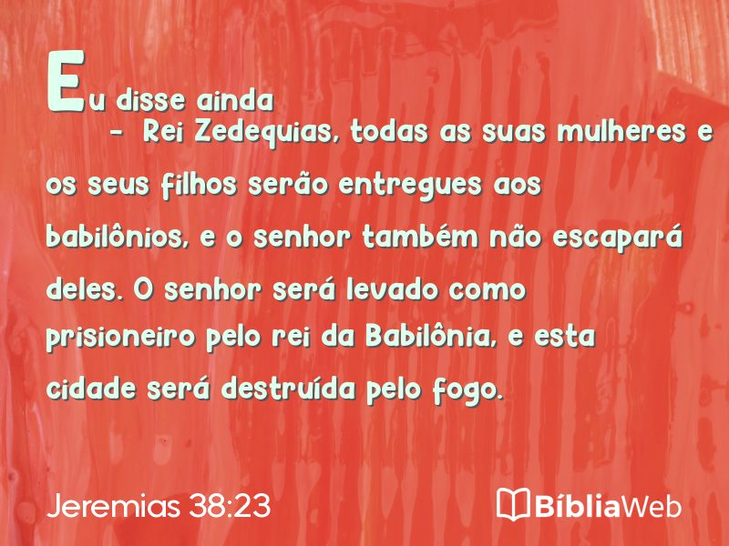 Jeremias 38:23 em imagem para compartilhar