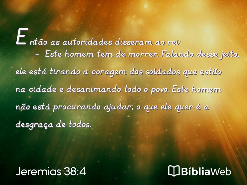 Jeremias 38:4 em imagem para compartilhar