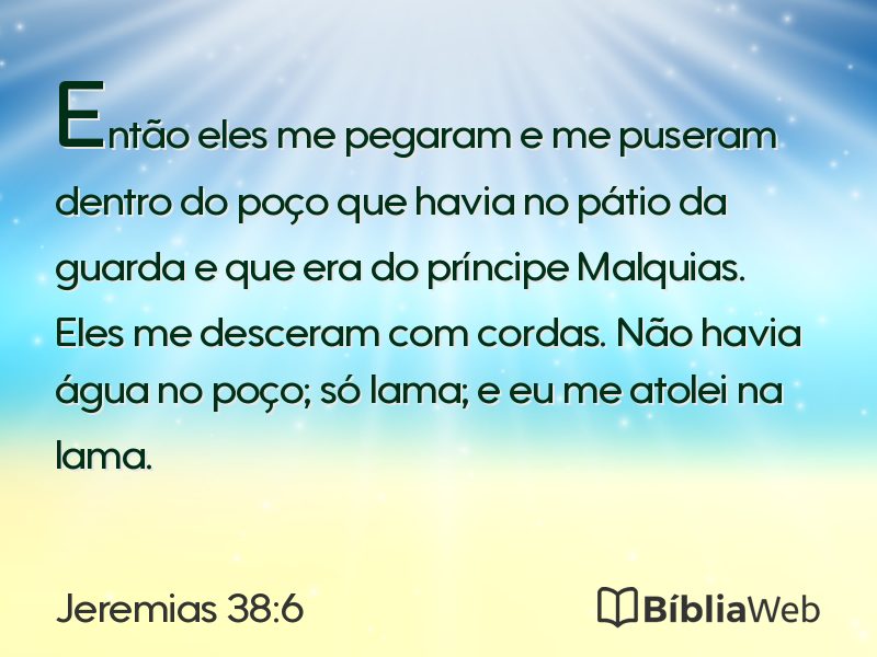 Jeremias 38:6 em imagem para compartilhar