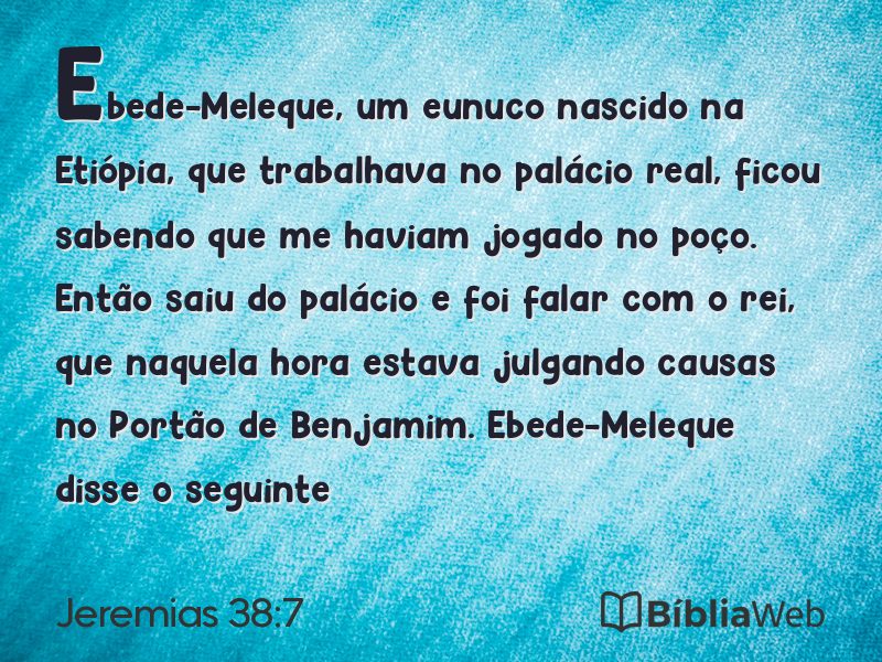 Jeremias 38:7 em imagem para compartilhar
