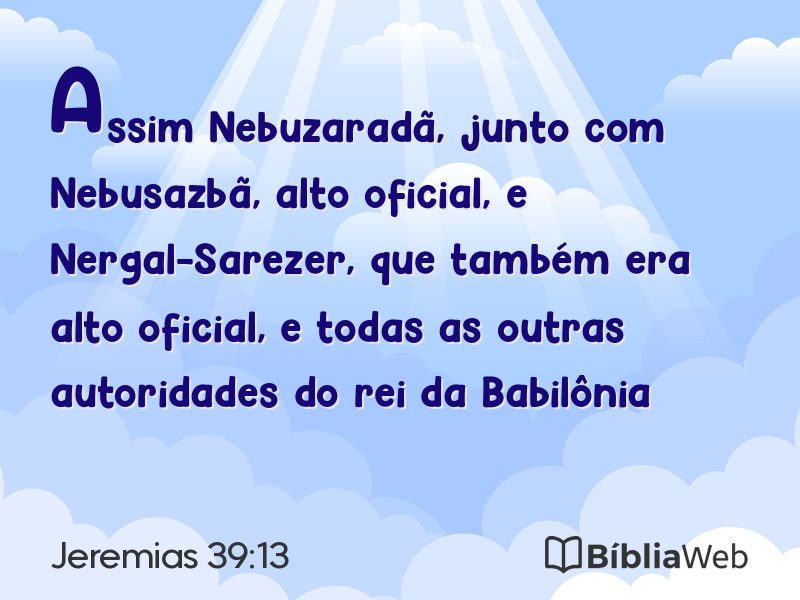Jeremias 39:13 em imagem para compartilhar