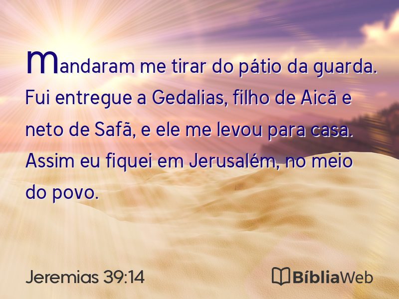 Jeremias 39:14 em imagem para compartilhar