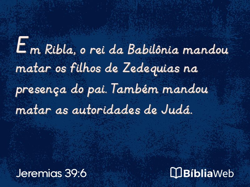 Jeremias 39:6 em imagem para compartilhar