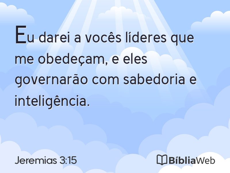 Jeremias 3:15 em imagem para compartilhar
