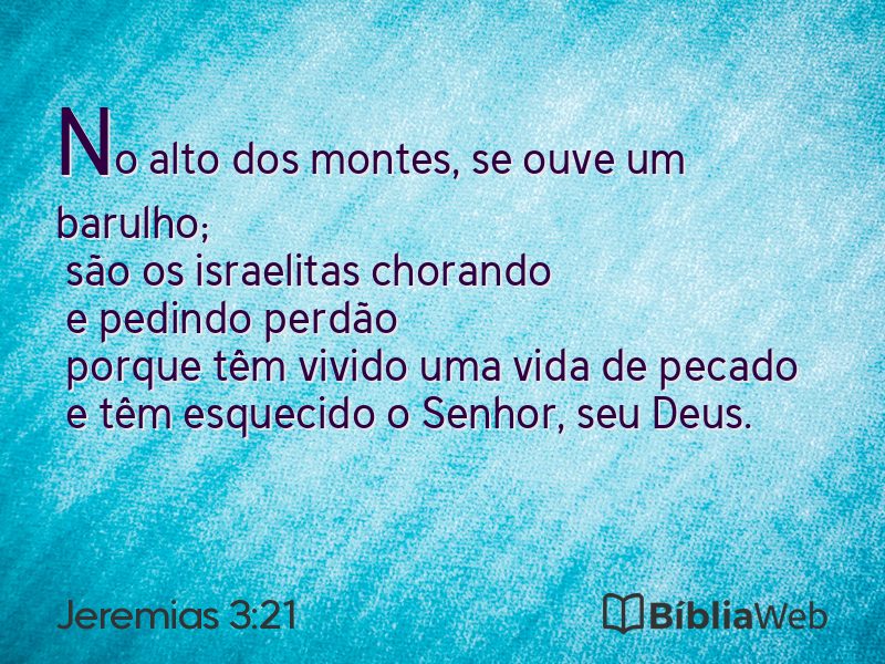 Jeremias 3:21 em imagem para compartilhar