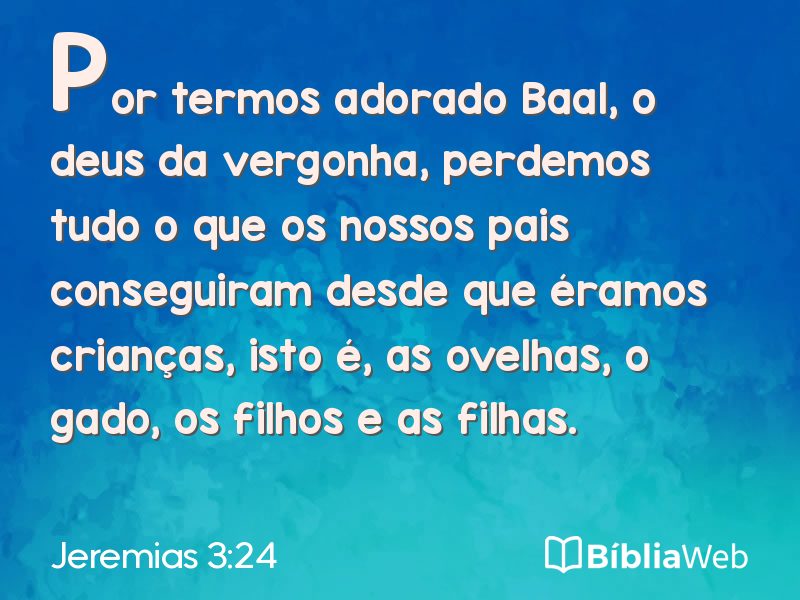 Jeremias 3:24 em imagem para compartilhar