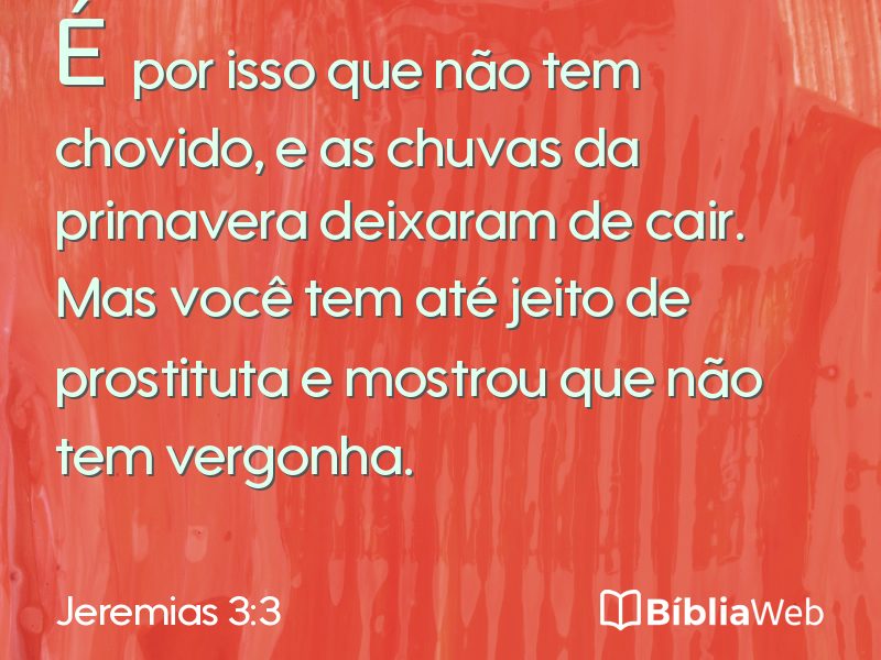 Jeremias 3:3 em imagem para compartilhar