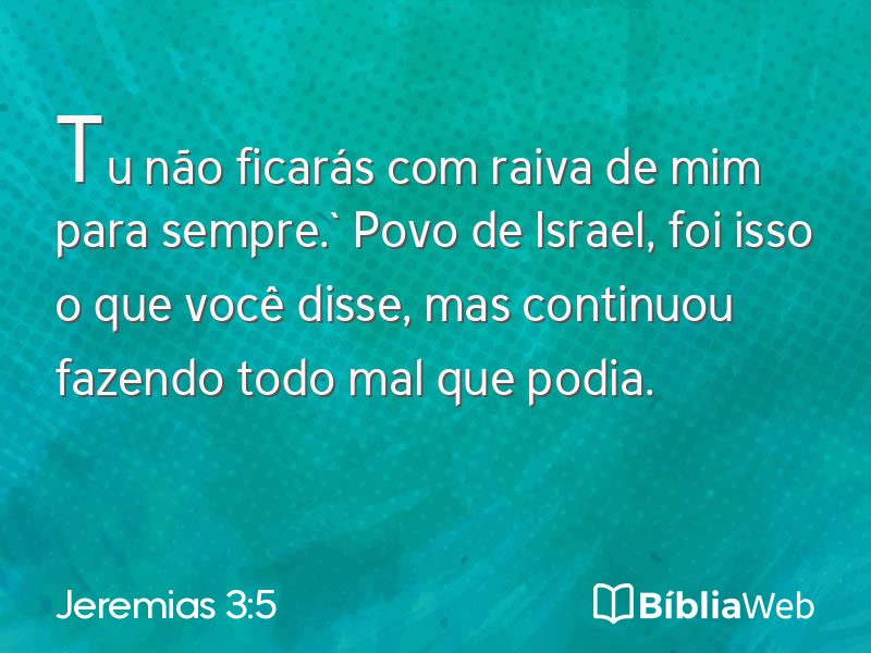 Jeremias 3:5 em imagem para compartilhar