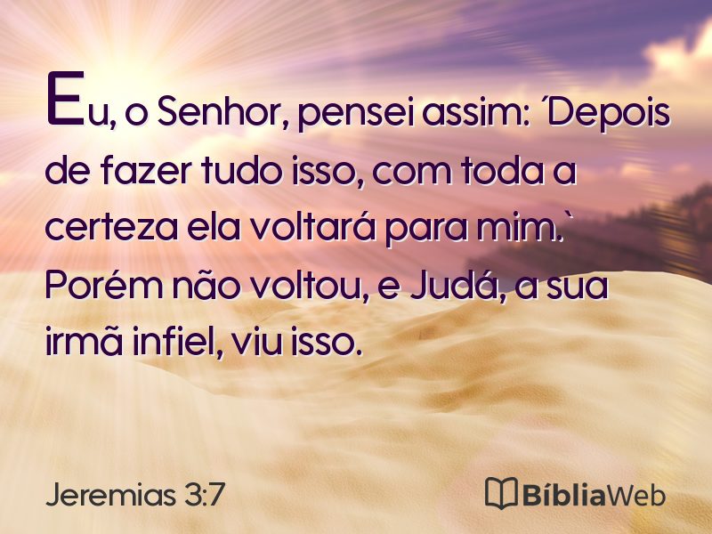 Jeremias 3:7 em imagem para compartilhar