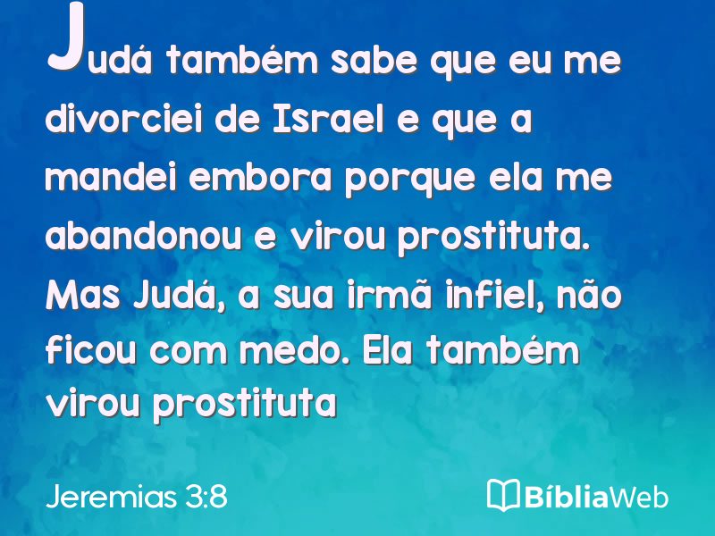 Jeremias 3:8 em imagem para compartilhar