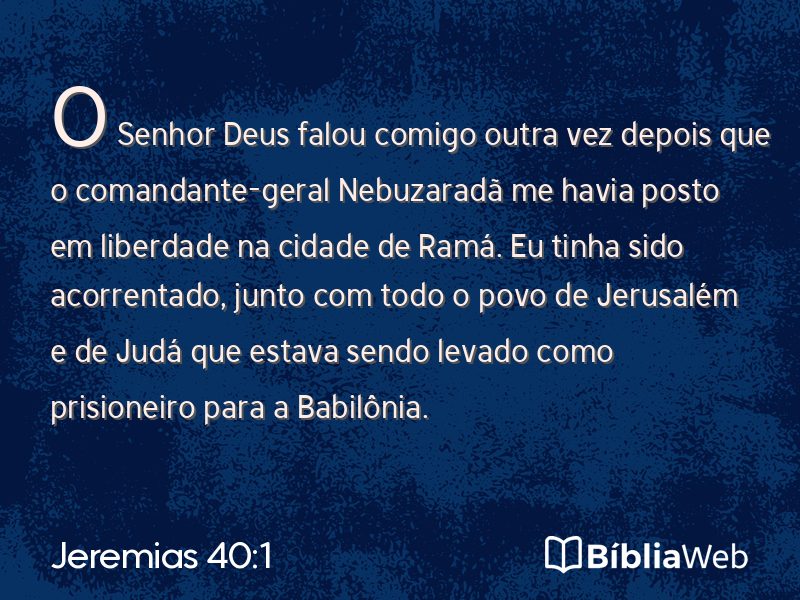 Jeremias 40:1 em imagem para compartilhar