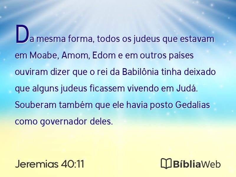 Jeremias 40:11 em imagem para compartilhar