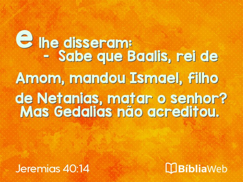 Jeremias 40:14 em imagem para compartilhar