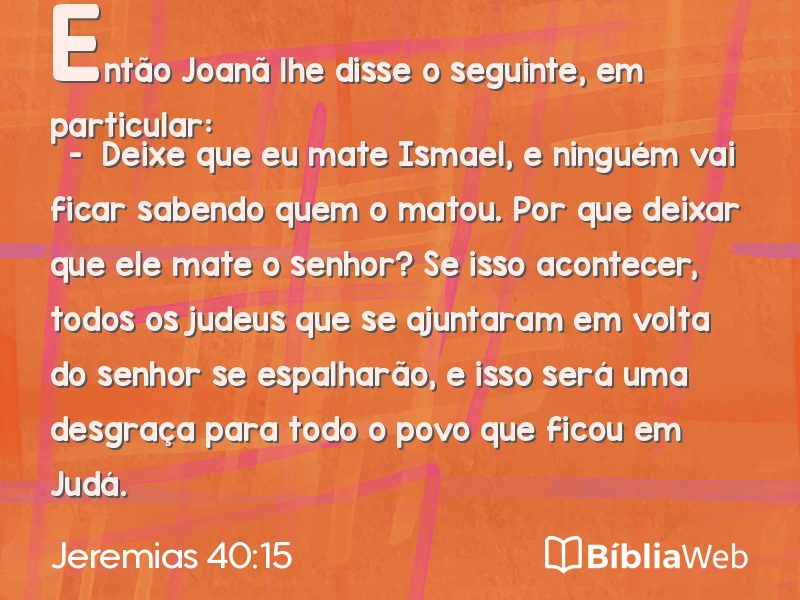 Jeremias 40:15 em imagem para compartilhar